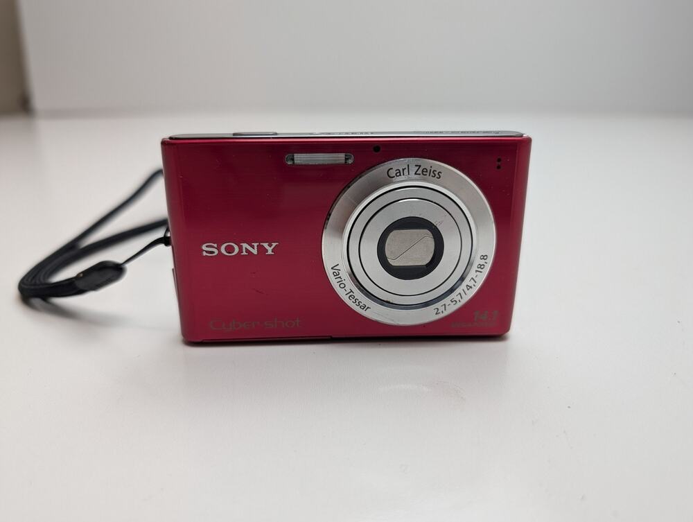 Sony Cybershot DSC-W330 14.1MP Digital Camera Red Tested Working
